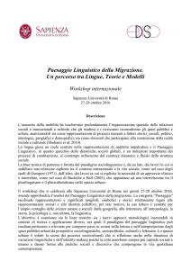 Paesaggio Linguistico della Migrazione. Un percorso tra Lingue