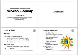 Network Security - Dipartimento di Ingegneria dell`Informazione