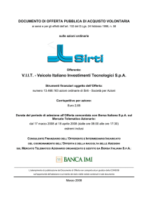 VIIT - Veicolo Italiano Investimenti Tecnologici SpA