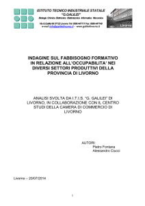 Fabbisogno formativo - 2014 - “Galileo Galilei” (Livorno)