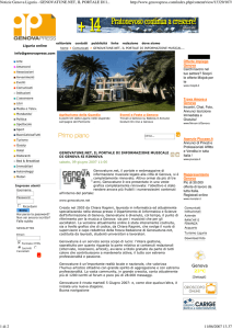 Notizie Genova Liguria - GENOVATUNE.NET, IL PORTALE DI