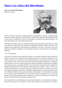 Marx e la critica del liberalismo