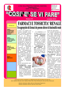 n. 29 - Dicembre 2015 - Farmaci e tossicità renale