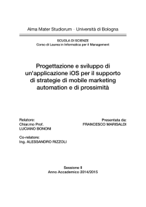 Progettazione e sviluppo di un`applicazione iOS per il supporto di