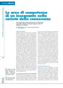 Le aree di competenza di un insegnante nella società della