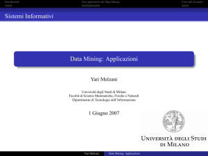 Data Mining: Applicazioni