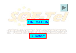 CINEMATICA G. Roberti