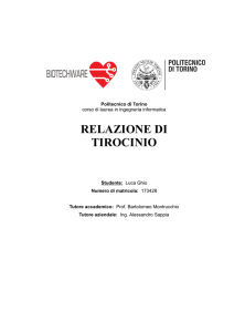 relazione di tirocinio