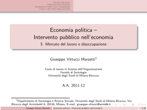 Economia politica – Intervento pubblico nell`economia
