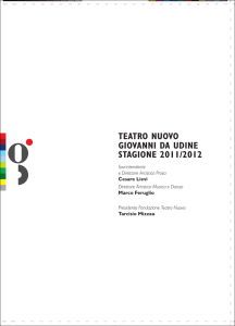 TEATRO NUOVO GIOVANNI DA UDINE STAGIONE 2011/2012