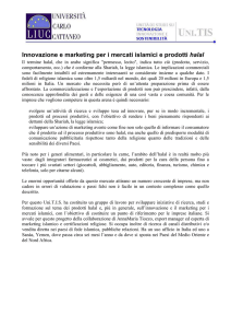 Innovazione e marketing per i mercati islamici e prodotti
