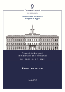 Disposizioni urgenti in materia di enti territoriali