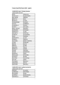 Esame finale PAS Classe A345 - inglese 03/06/2015 Aula T.10 polo