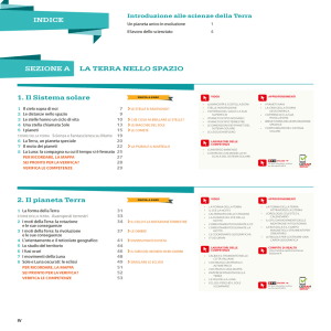 SEZIONE A LA TERRA NELLO SPAZIO INDICE 1. Il