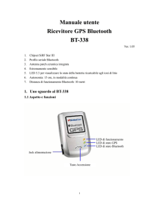 Manuale utente Ricevitore GPS Bluetooth BT-338