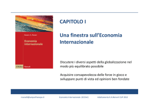 CAPITOLO I Una finestra sull`Economia Internazionale