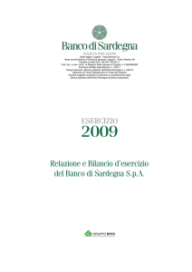 Relazione e Bilancio d`esercizio del Banco di Sardegna S.p.A.