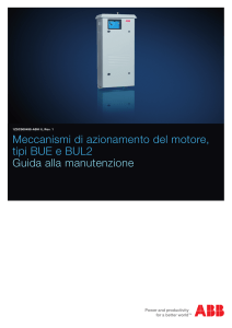 Meccanismi di azionamento del motore, tipi BUE e BUL2 Guida alla