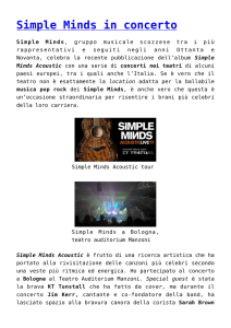 Simple Minds in concerto,Al concerto di Giorgia,Zucchero in tour