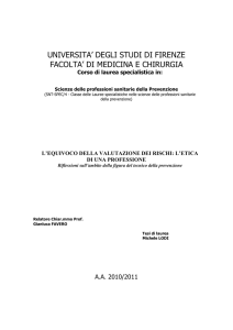 L equivoco della valutazione dei rischi