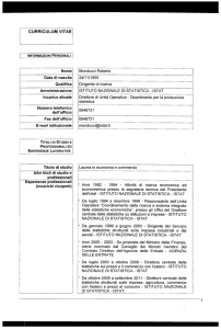 CURRICULUM VITAE INFORMAZIONI PERSONALI Nome