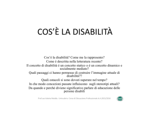 cos`è la disabilità - Prof.ssa Valeria Nieddu