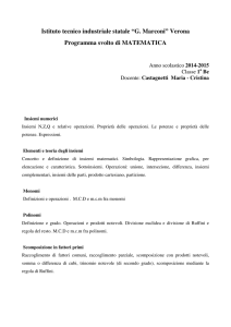 Istituto tecnico industriale statale “G. Marconi” Verona Programma