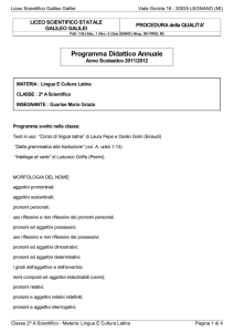 Programma Didattico Annuale - `Galileo Galilei`