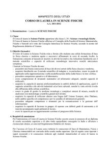 corso di laurea in scienze fisiche