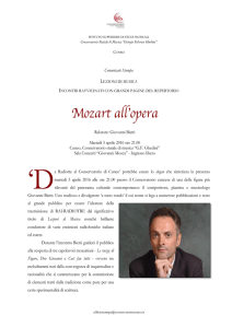Mozart all`opera - Conservatorio di Cuneo
