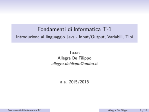 Fondamenti di Informatica T-1