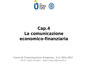 Cap.4 La comunicazione economico