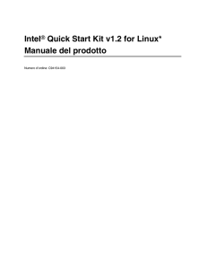 Intel® Quick Start Kit v1.2 for Linux* Manuale del prodotto