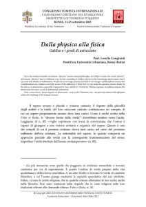 Dalla `physica` alla `fisica`. - E