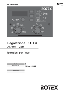 ROTEX REGOLAZIONE ALPHA