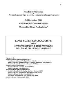 Linee Guida Spermiogramma Roma 2003