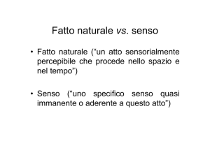 Fatto naturale versus senso - Area