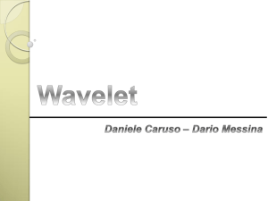 codifica wavelet - Dipartimento di Matematica e Informatica