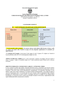Università degli Studi di Cagliari Laurea Magistrale