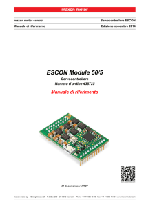 ESCON Module 50/5 Manuale di riferimento