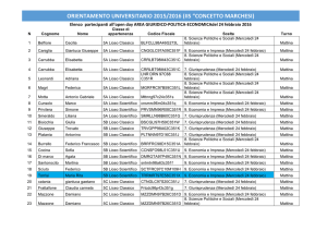 elenco orientamento area politico-giuridico