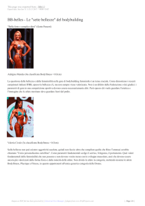 BB-belles - Le "sette bellezze" del bodybuilding