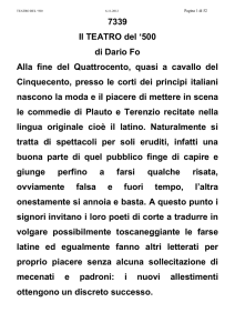 7339 Il TEATRO del `500 di Dario Fo Alla fine del