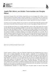 Angelo Mai Altrove, un ritratto. Conversazione con Giorgina Pilozzi