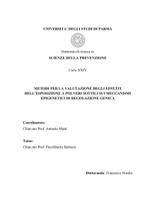 UNIVERSITA` DEGLI STUDI DI PARMA Dottorato di ricerca in