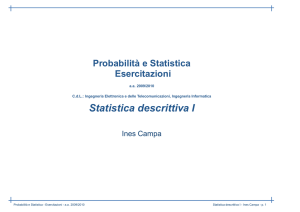 Statistica descrittiva I