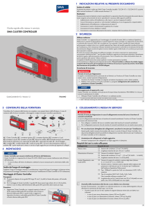 SMA CLUSTER CONTROLLER - Guida rapida alla messa in servizio