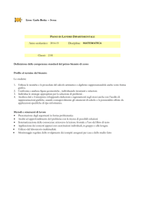 Anno scolastico: 2014-15 Disciplina: MATEMATICA