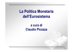 La Politica Monetaria dell`Eurosistema