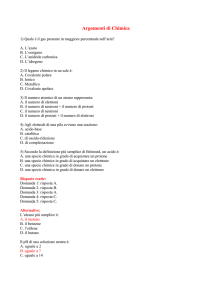 Argomenti di Chimica - Dipartimento di Chimica